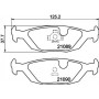 8DB 355 007-521 HELLA Комплект гальмівних колодок, дискове гальмо