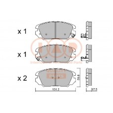704-07037 IAP QUALITY PARTS Комплект гальмівних колодок дисковий гальм