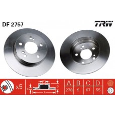 DF2757 TRW Гальмівний диск