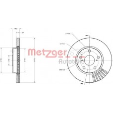 6110539 METZGER Гальмівний диск