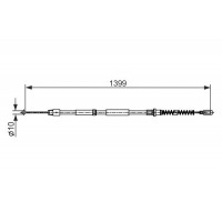 1 987 482 539 BOSCH Тросик, cтояночный тормоз