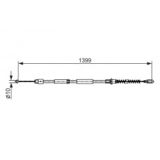 1 987 482 539 BOSCH Тросик, cтояночный тормоз