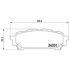 P 78 014 BREMBO Комплект гальмівних колодок дисковий гальм