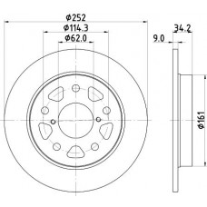 8DD 355 132-191 HELLA Гальмівний диск