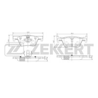 BS-2149 ZEKKERT КомплеК т гальмівних колодок, дискове гальмо