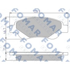 FO 929481 FOMAR Friction Комплект гальмівних колодок дисковий гальм