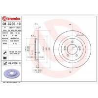 08.C250.11 BREMBO Гальмівний диск