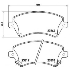 P 83 064 BREMBO Комплект гальмівних колодок дисковий гальм