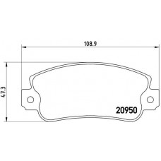P 23 021 BREMBO КомплеК т гальмівних колодок, дискове гальмо