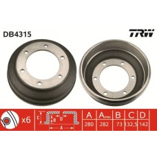 DB4315 TRW Гальмівний барабан