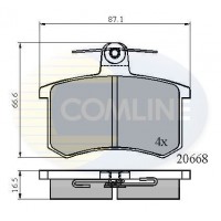 CBP0558 COMLINE КомплеК т гальмівних колодок, дискове гальмо