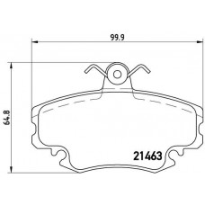 P 68 008 BREMBO КомплеК т гальмівних колодок, дискове гальмо