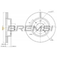 CD6227V BREMSI Гальмівний диск