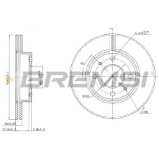 CD6227V BREMSI Гальмівний диск
