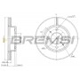 CD6227V BREMSI Гальмівний диск