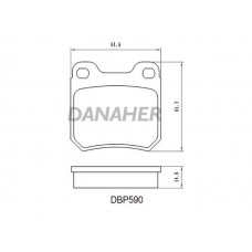 DBP590 DANAHER Комплект гальмівних колодок дисковий гальм