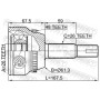 0110-ACV40L26A48 FEBEST Шарнирный комплект, Привідний вал