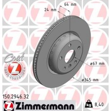 150.2946.32 ZIMMERMANN Гальмівний диск