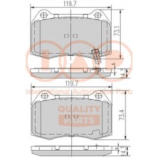 704-13097 IAP QUALITY PARTS Комплект гальмівних колодок дисковий гальм