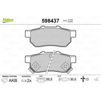 598437 VALEO КомплеК т гальмівних колодок, дискове гальмо