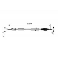 1 987 482 018 BOSCH Тросик, cтояночный тормоз