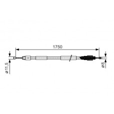 1 987 482 018 BOSCH Тросик, cтояночный тормоз