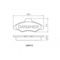 DBP673 DANAHER Комплект гальмівних колодок дисковий гальм