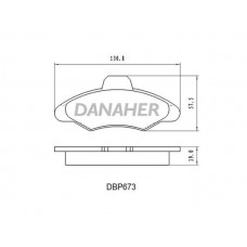 DBP673 DANAHER Комплект гальмівних колодок дисковий гальм
