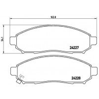 P 56 059 BREMBO КомплеК т гальмівних колодок, дискове гальмо