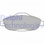 LP2070 DELPHI Комплект гальмівних колодок дисковий гальм
