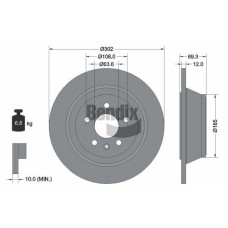 BDS2079 BENDIX Braking Гальмівний диск