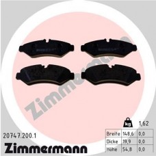 20747.200.1 ZIMMERMANN Комплект гальмівних колодок дисковий гальм