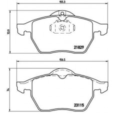 P 59 022 BREMBO Комплект гальмівних колодок дисковий гальм