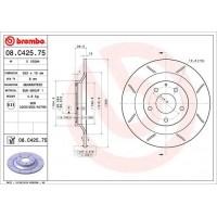08.C425.75 BREMBO Гальмівний диск