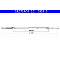 24.3727-3415.2 ATE Тросик, cтояночный тормоз