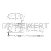 BS-2381 ZEKKERT Комплект гальмівних колодок дисковий гальм