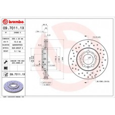 09.7011.1X BREMBO Гальмівний диск