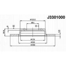 J3301000 NIPPARTS Гальмівний диск