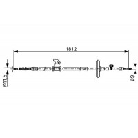 1 987 482 503 BOSCH Тросик, cтояночный тормоз