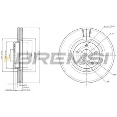 CD7505V BREMSI Гальмівний диск