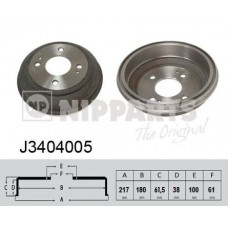 J3404005 NIPPARTS Гальмівний барабан