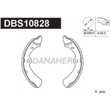 DBS10828 DANAHER Комплект гальмівних колодок
