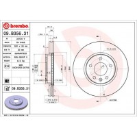 09.B356.31 BREMBO Гальмівний диск