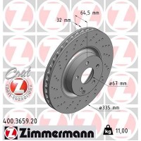 400.3659.20 ZIMMERMANN Гальмівний диск