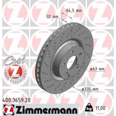 400.3659.20 ZIMMERMANN Гальмівний диск