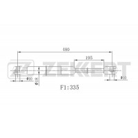 GF-2518 ZEKKERT Газова пружина кришка багажника