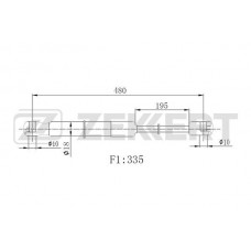 GF-2518 ZEKKERT Газова пружина кришка багажника
