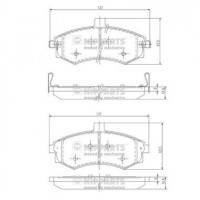 J3600535 NIPPARTS Комплект гальмівних колодок дисковий гальм