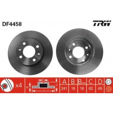 DF4458 TRW Гальмівний диск