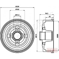 TA-0412C JAPANPARTS Гальмівний барабан